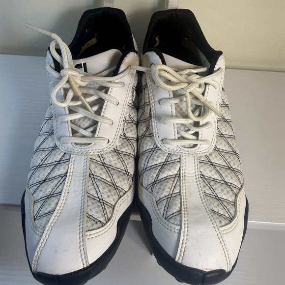 FootJoy FJ Superlites Spikeless Golf Shoes 98951 US 6.5 M Women Mesh White Black - Picture 5 of 10